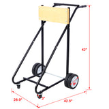 Outboard Boat Motor Stand Engine Carrier Cart Dolly for Storage 315lbs Weight Capacity w/Wheels (Wood)