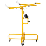 Drywall Lift Panel 16' Panel Hoist Jack Lifter Rolling Caster Wheel Sheetrock Construction Tools 150-lb. Capacity 4ft. x 16ft. Max. Sheet Size--Yellow