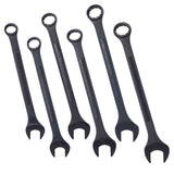 Jumbo Combination Wrench Set Extra Large SAE 1-3/8'' to 2'' Black Oxide with Pouch 6-piece