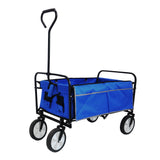 Vouwwagen Tuinwinkel Strandwagen Zwart Blauw