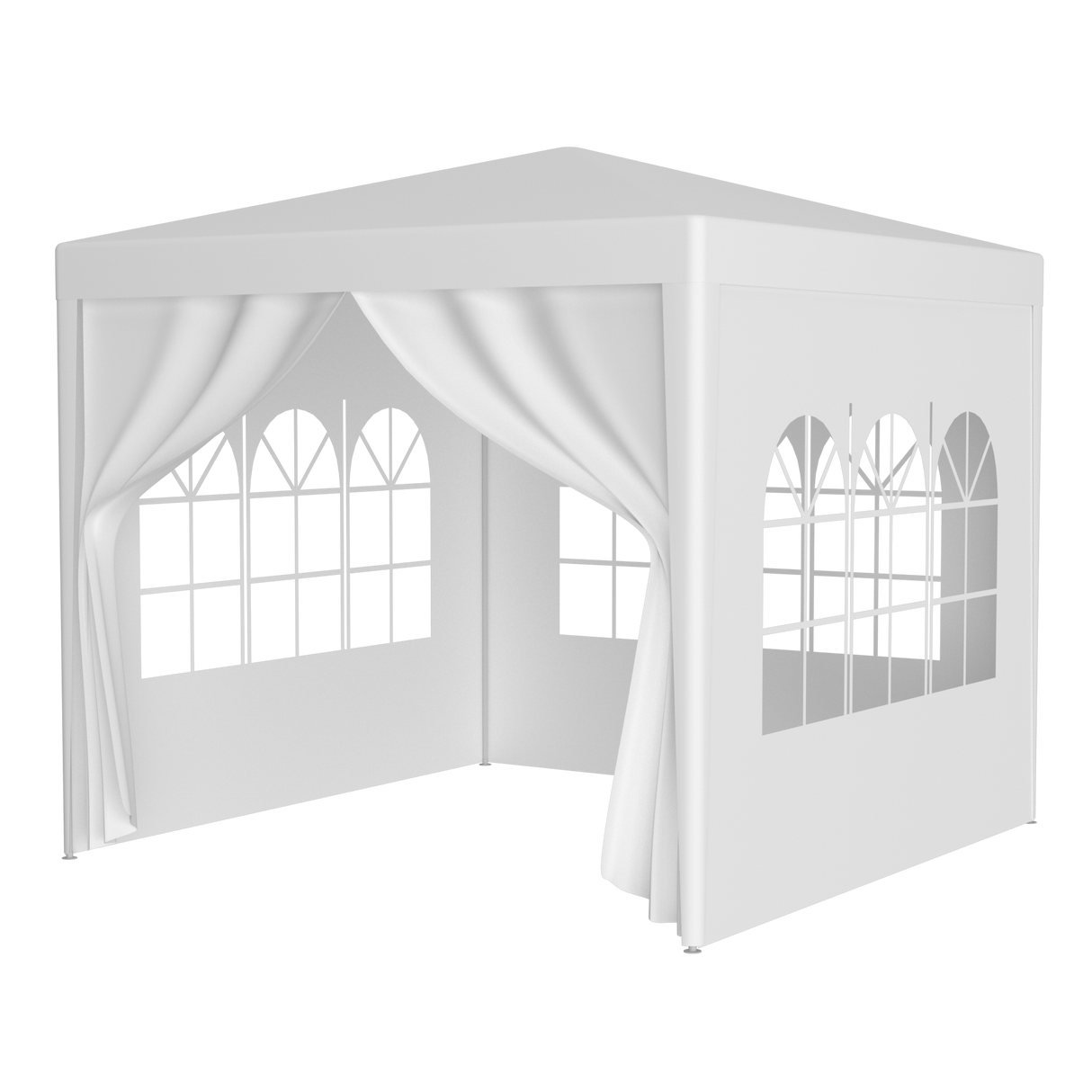 10'x10' Party Tent Outdoor Heavy Duty Gazebo Wedding Canopy + 4 Removable Walls White