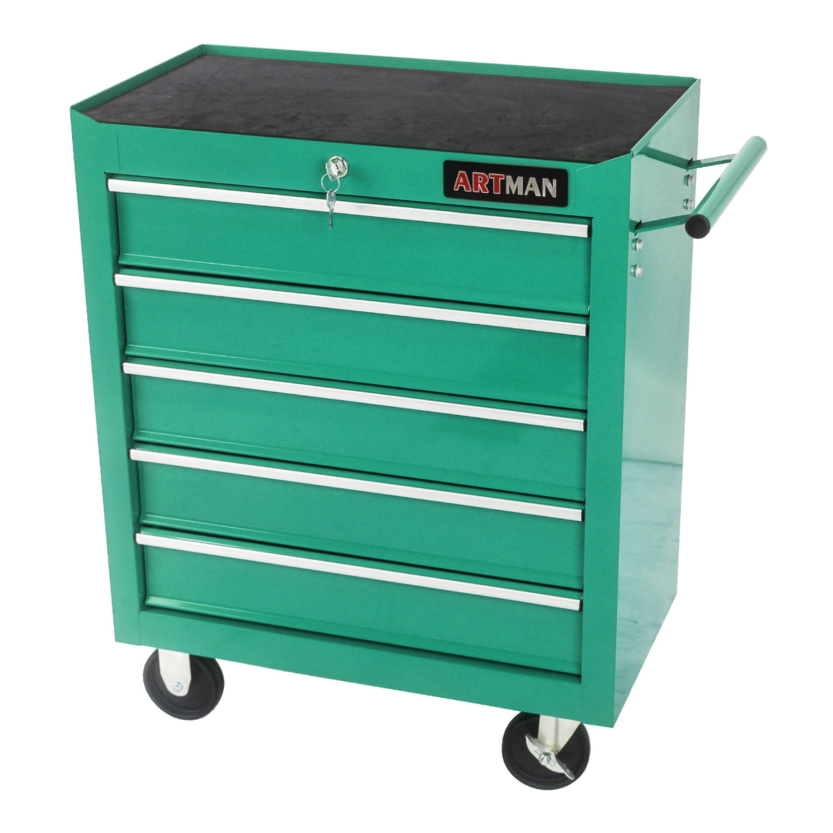 5 Drawers Multifunctional Tool Cart with Wheels Green