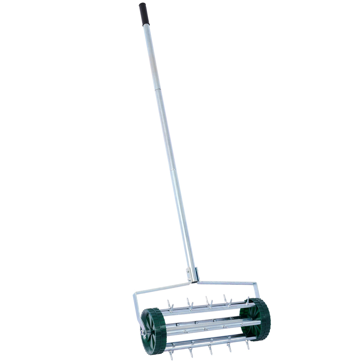 Spike Lawn Aerator Heavy Duty Rolling Aerator Garden Yard Rotary Push Aeration na may Steel Handle