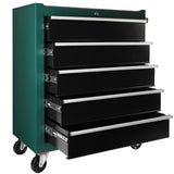 5-Drawers Rolling Tool Chest Cabinet on Wheels na may Keyed Locking System at Drawer Liner na may Link Buckle na Pinagsama sa Malaking Cabinet Set para sa Warehouse Garage