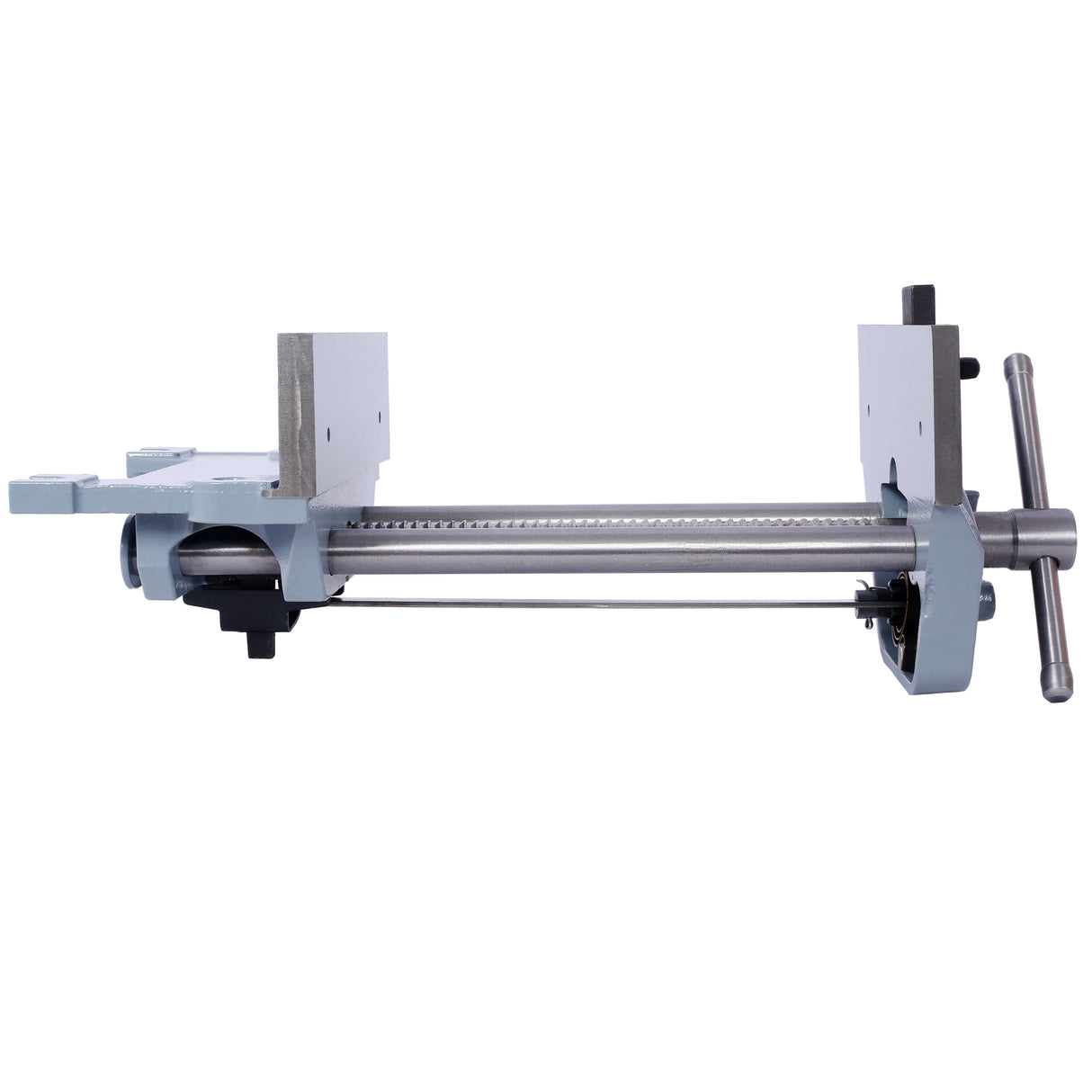 Rapid Action Woodworking Vise Quick Release Lever for Adjustments 9 Inch Jaw Width Made with Heavy-Duty Cast Iron--Gray