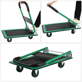 Push Cart Dolly Moving Platform Hand Truck Foldable para sa Easy Storage at 360 Degree Swivel Wheels na may 330lb Weight Capacity