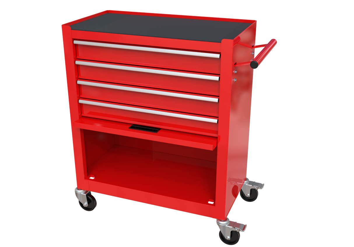 4 Drawers Tool Cabinet with Tool Sets Red