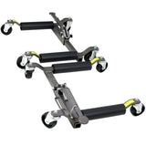 Set of (2) Wheel Dolly Car Skates Vehicle Positioning Hydraulic Tire Jack Ratcheting Foot Pedal Lift Car Dolly 1,250lbs