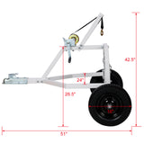 Soporte y arco de arrastre de troncos para ATV de 1000 lb. Capacidad 24 pulgadas de diámetro. Blanco Crema