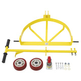 55 Gallon Drum Dolly 1pk 1200 lb Capacity Oil Barrel Drum Roller Cart Low Profile Steel Oil Drum Caddy Yellow