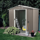 6ft x 5ft Outdoor Metal Storage Shed Grey