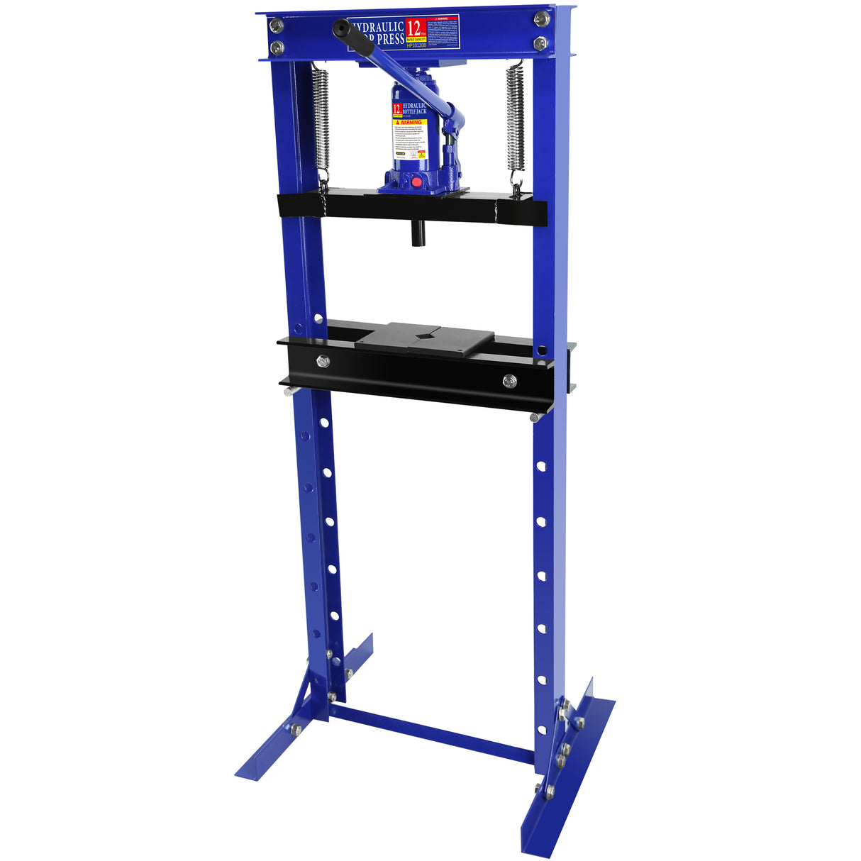 Hydraulic 12 Ton H-Frame Garage Floor Adjustable Shop Press na may Plate Blue