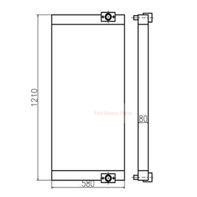 Fits For Case Excavator CX360B Hydraulic Oil Cooler