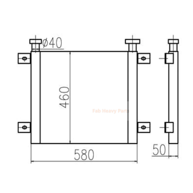 Fits for Caterpillar Excavator CAT 306E Engine C2.6 Hydraulic Oil Cooler 363-6282 3636282