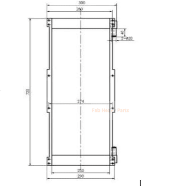 Passer til Caterpillar gravemaskin CAT 416E hydraulisk oljekjøler