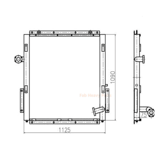 Refroidisseur d'huile hydraulique 13F52000, pour pelle Daewoo DH420-7 Doosan S420LC-V