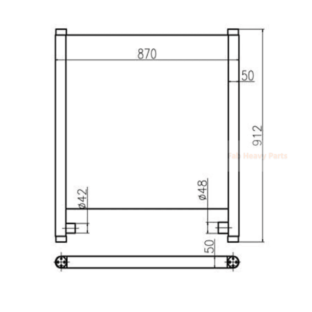 Para enfriador de aceite hidráulico Hitachi Excavator ZX210-3G