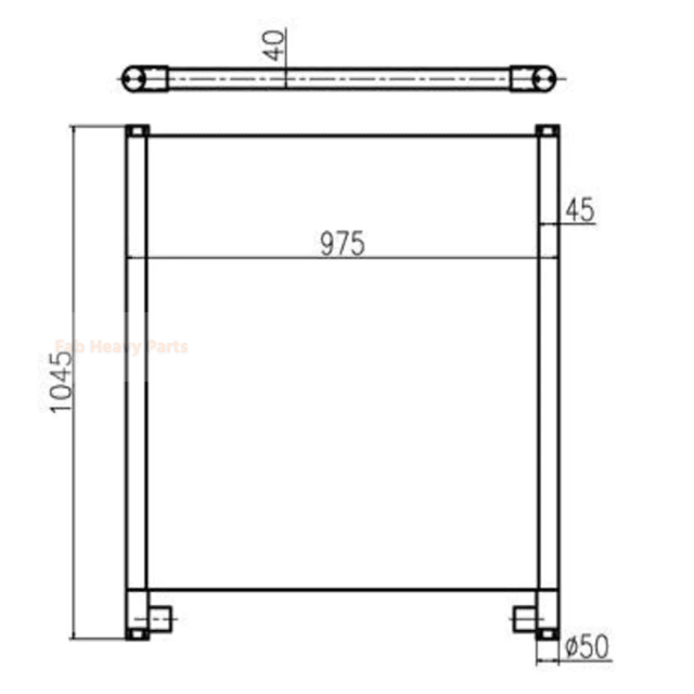 Para enfriador de aceite hidráulico de excavadora Hitachi ZX330-3G