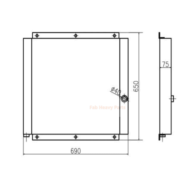 Convient pour l'excavatrice Komatsu PC100-3 PC120-3 PF3-1 ensemble de refroidisseur d'huile hydraulique 203-03-41380