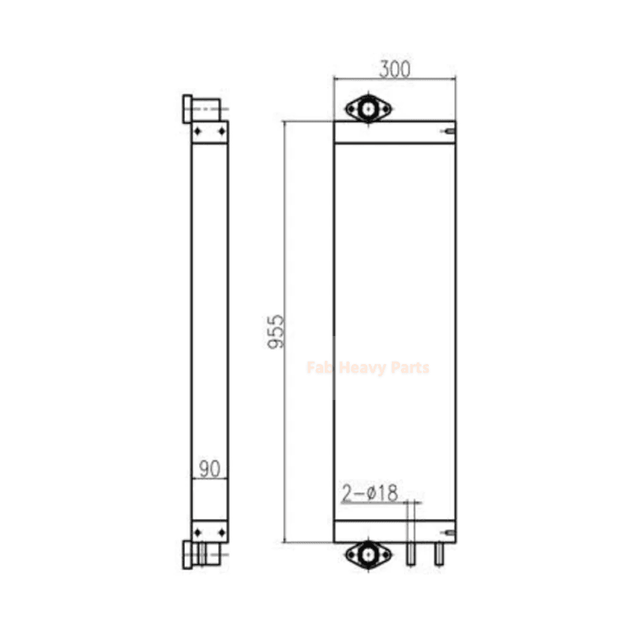 Convient pour pelle Komatsu PC160LC-7 PC160LC-7K PC180LC-7K PC180NLC-7K refroidisseur d'huile hydraulique 21K-03-71121