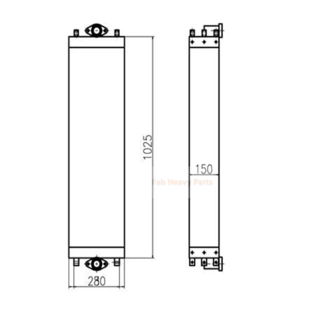 Se adapta al enfriador de aceite hidráulico Komatsu Excavator PC200-8 PC220-8 PC240-8K 20Y-03-41661 20Y-03-41681 20Y-03-41121