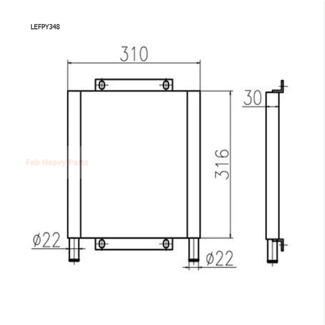 Passer til Komatsu gravemaskin PC27MR-1 PC28UU-3 PC30MR-1 PC30UU-3 Hydraulisk oljekjølerenhet 21U-03-31131 21U-03-31132