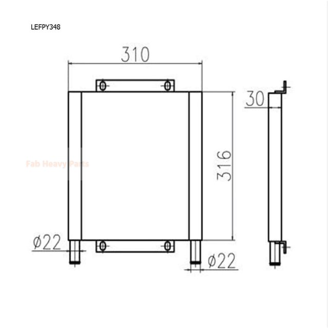 Convient pour l'excavatrice Komatsu PC27MR-1 PC28UU-3 PC30MR-1 PC30UU-3 ensemble de refroidisseur d'huile hydraulique 21U-03-31131 21U-03-31132