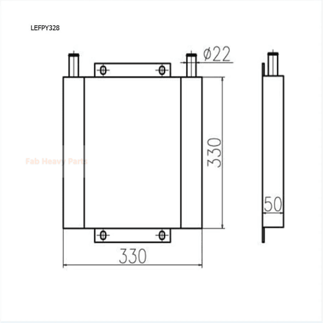 Fits For Komatsu Excavator PC27MR-1 PC28UU-3  PC30MR-1 PC30UU-3 Hydraulic Oil Cooler Assembly 21U-03-31131 21U-03-31132