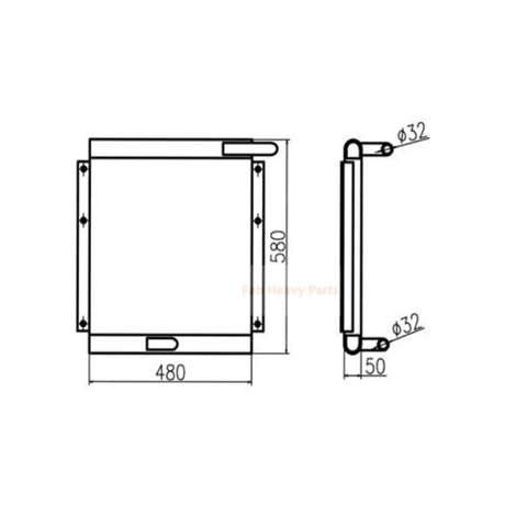 Se adapta al conjunto de enfriador de aceite hidráulico PC60-7 PC70-7 de excavadora Komatsu 201-03-71121