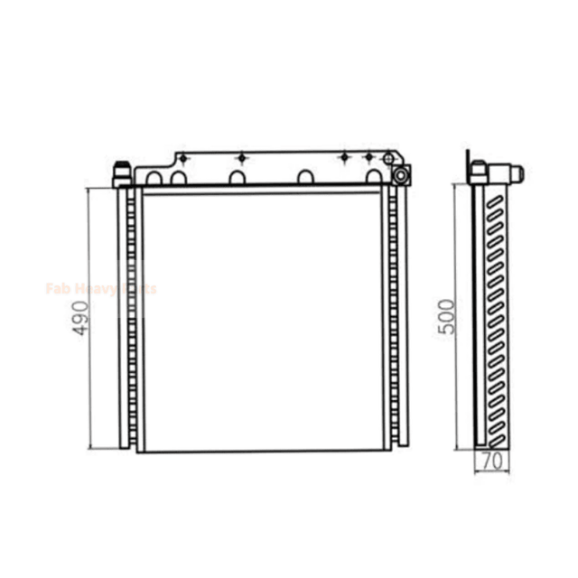 Passend für Komatsu Bagger PC75UU-3 PC78UU-5 Hydraulikölkühlerbaugruppe 21W-03-31122 21W-03-31121