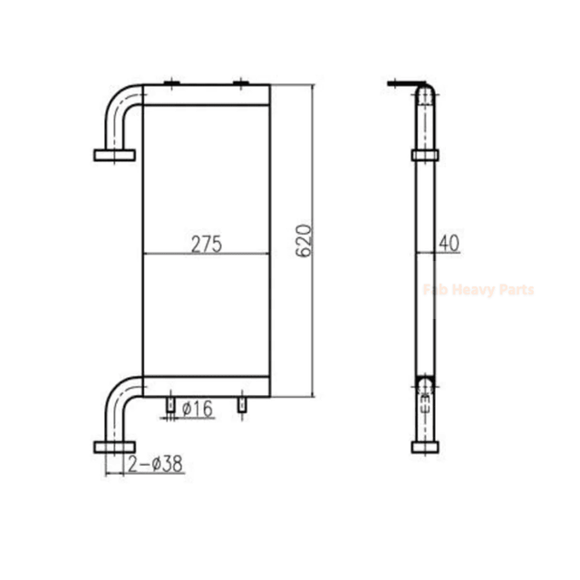 Adatto per escavatore Komatsu PC78US-6 Radiatore olio idraulico 21W-03-42121