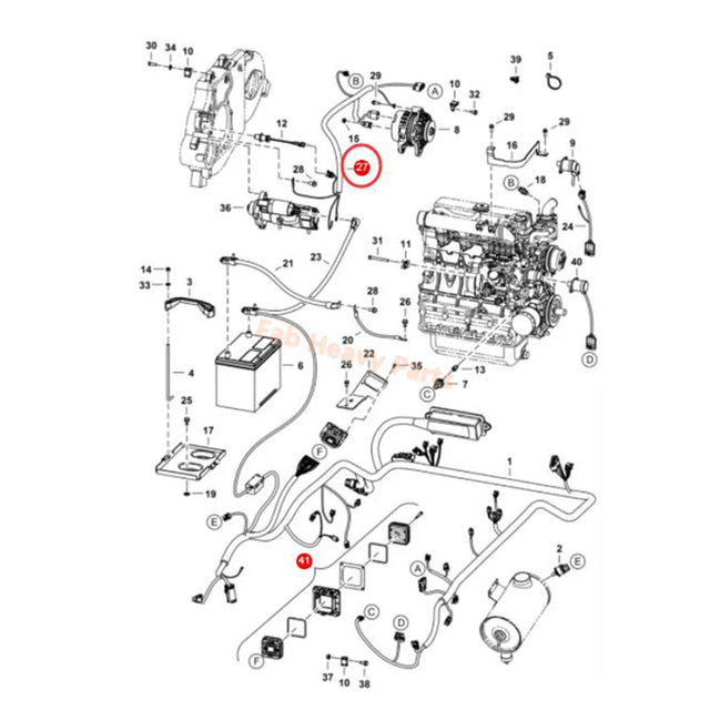 Faisceau de câbles 7104379 adapté pour Bobcat S130 S150 S160 S175 S185 S205