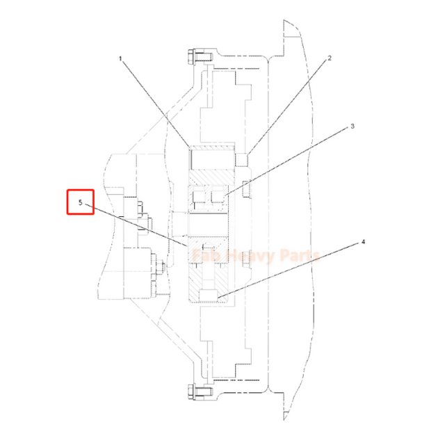 Naafkoppeling 255-2940 2552940 Past op Caterpillar CAT E312C E311C E314C SBS80