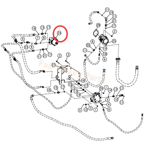 Hydraulic Motor AT308356 Angkop para sa John Deere Loader 744K 824K 844J 844K