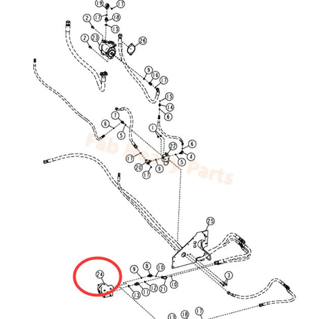 Motore idraulico AT336184 Adatto per caricatore John Deere 744K 824K