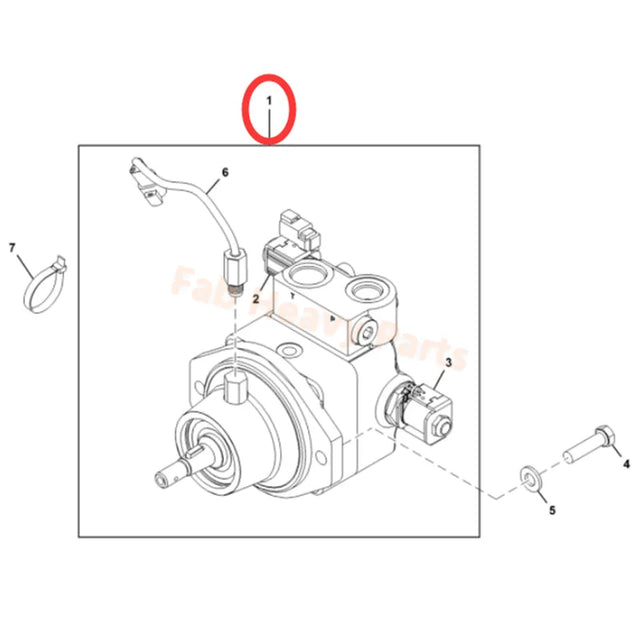 Hydraulisk motor AT405846 Passer til John Deere gravemaskin E330LC E360 E360LC E400