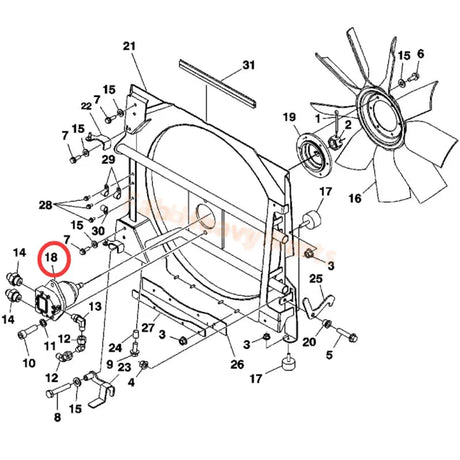 Moteur hydraulique F070823 adapté au transitaire John Deere 810E 1010E 1210E 1210G 1510E 1910E