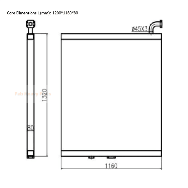 Hydraulikölkühler 209-03-51111 passend für Komatsu-Bagger PC650-3 PC650-5 PC710-5