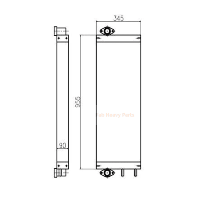 Refroidisseur d'huile hydraulique 21K-03-72130, adapté à la pelle Komatsu PC160LC-8 PC195LC-8