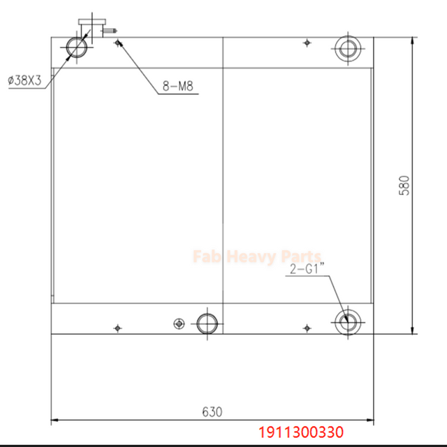 Radiador enfriador de aceite hidráulico 1911300330 1911300690 para excavadora Takeuchi T175 TB175 TB175C