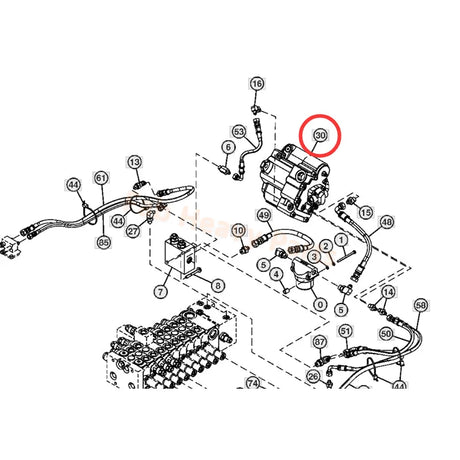 Hydraulinen mäntäpumppu 4615640 Sopii John Deere Excavator 50D