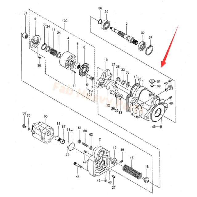 Bomba de pistón hidráulica 4642385 para excavadora John Deere 27D