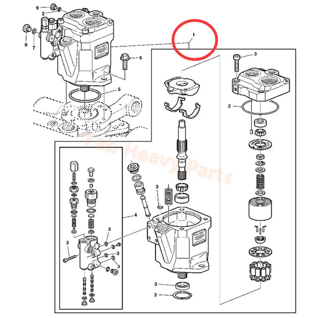 Hydraulikpumpe AL161044 passend für John Deere Traktor 7320 7220 7420 7520