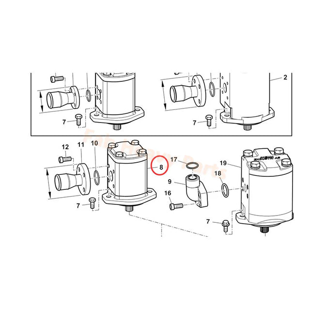 Hydraulic Pump AL163918 Fits for John Deere Engine 4045 6068 Tractor 6110 6120 6205 6205 6210 6215 6215 6220 6310