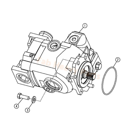 Pompe hydraulique AT197383, compatible avec le chargeur John Deere 410G, camion à benne articulée 410E