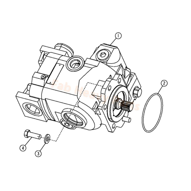 Hydraulikpumpe AT197383 Passend für John Deere Loader 410G Truck Articulated Dump 410E