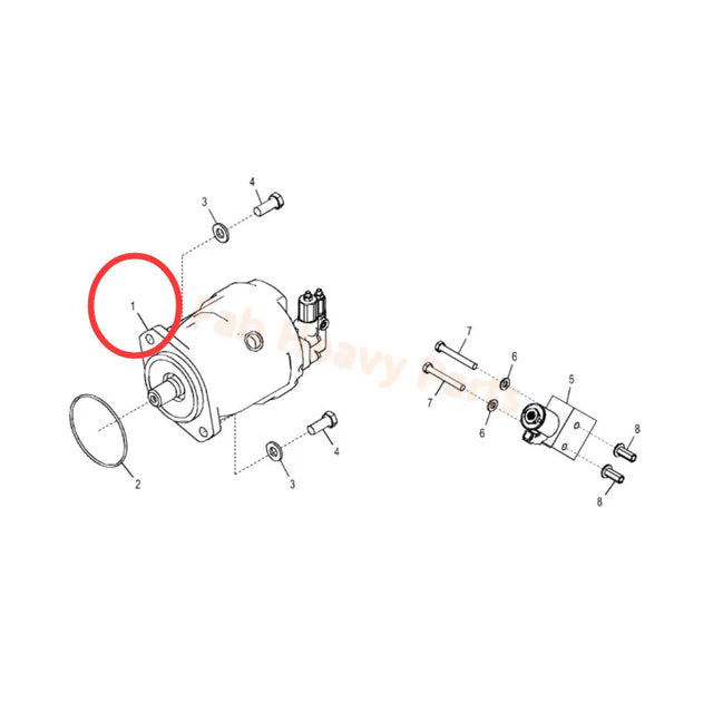 Hydraulische Pomp AT334876 Past voor John Deere Loader 310SJ 410G 410J 410K