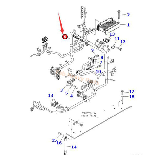 Arnés de cableado interno de cabina 20Y-06-31110 se adapta a la excavadora Komatsu PC200-7 PC200LC-7 PC210-7 PC210LC-7 PC270-7 PC270LC-7L