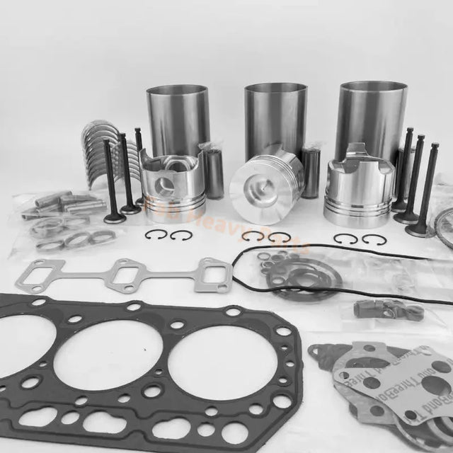 Se adapta a la excavadora Komatsu PC25-1 PC30-7 PC35R-8 PC30MRX-1 Motor Yanmar 3TNE84 3TNE84T Se adapta al kit de reconstrucción de reacondicionamiento del motor Komatsu 3D84E