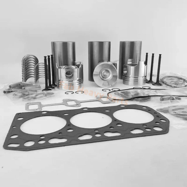 Convient à l'excavatrice Komatsu PC25-1 PC30-7 PC35R-8 PC30MRX-1 Moteur Yanmar 3TNE84 3TNE84T Convient au kit de reconstruction de révision et de reconstruction du moteur Komatsu 3D84E